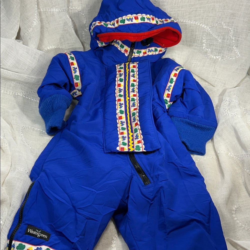 Wintergreen handmade fully lined with hood winter suit Size 12mo K00055 - Picture 15 of 15